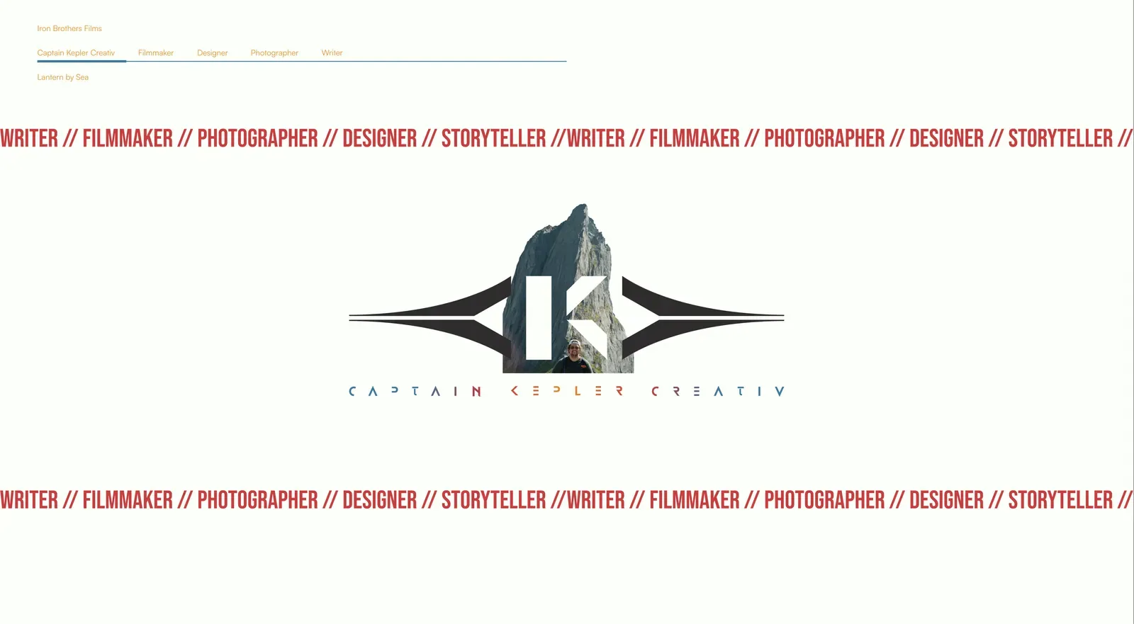 Captain Kepler Creativ website mockup